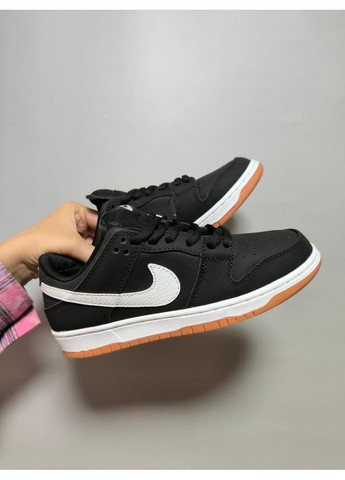 Чорні Зимовий кросівки чоловічі nike sb dunk low sb black gum найк сб данк No Brand