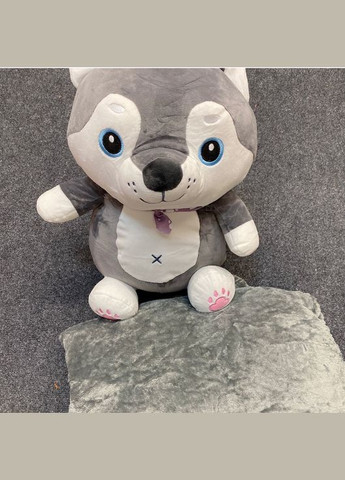 Дитяча м'яка іграшка "Собачка" L1131 іграшка з пледом, розмір 50 см No Brand (330605460)