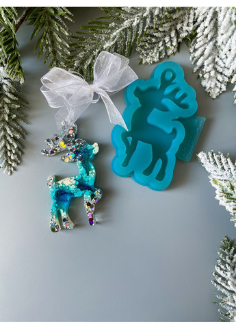 Молд Оленя дівчинка форма для новорічних іграшок на ялинку силіконова форма для епоксидної смоли No Brand (370567087)