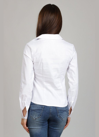 Белая женская рубашка с карманами P73 2 Льва (342414986)