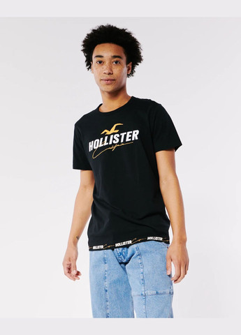 Чорна футболка hc9230m Hollister
