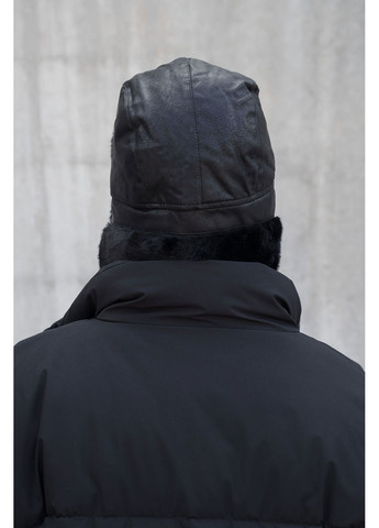 Жіноча шкіряна шапка-вушанка Galaxy Black Without (372736322)