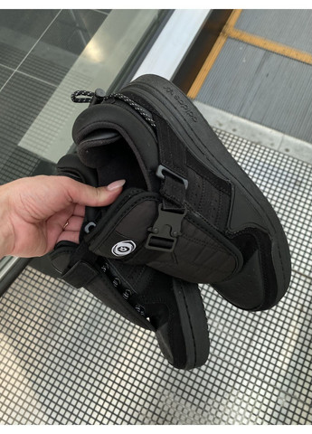 Чорні Осінні кросівки чоловічі та жіночі adidas forum "back to school" x bad bunny | адідас форум бед банні чорні No Brand