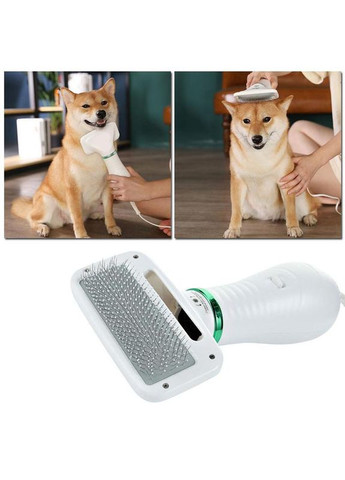 Щётка-фен расчёска для груминга шерсти собак и кошек 2в1 PET Grooming Dryer WN-10 массажёр для животных Белый No Brand (319712668)