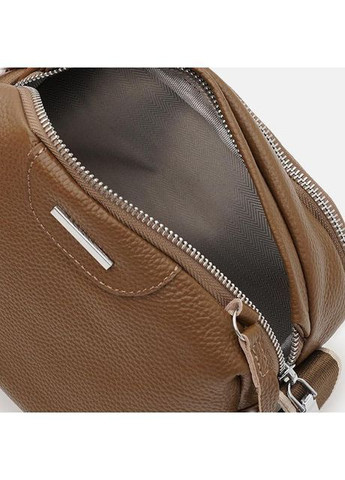 Сумка кросс-боди через плечо из натуральной кожи женская маленькая Коричневый 40273 Borsa Leather (361970350)