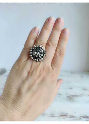 Етнічне індійське кільце з квітковим орнаментом No Brand (364202424)