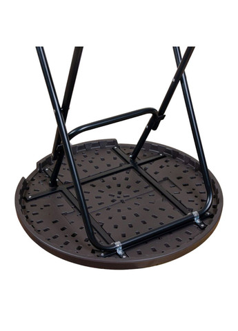 Складаний круглий стіл Time Eco графіт 0.8 м для дачі тераси пікніків та заходів ProDobro (367264746)