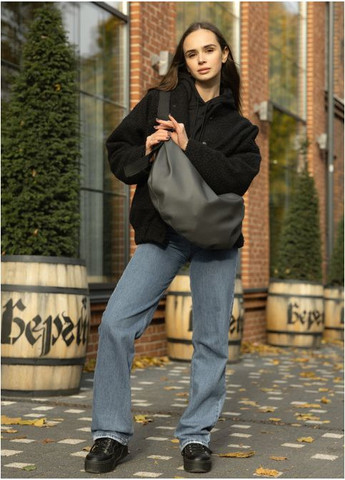 Жіноча сумка Хобо Графіт (726058428) Sambag (360965583)