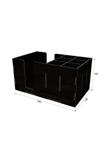 Органайзер дерев'яний чорний 240х145х120 мм Ekostar (367609348)