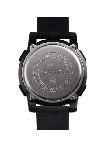 Мужские спортивные часы Skmei 1469 Fitness (Черный с черным) No Brand (332635163)