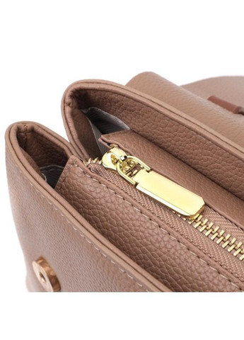 Сумка крос-боді через плече жіноча з натуральної шкіри маленька Коричневий 36673 Vintage (361970407)