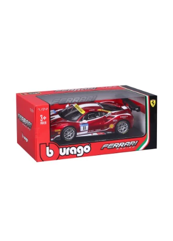 Автомодель Ferrari 488 Challenge 1:24 Красная Bburago (398202721)