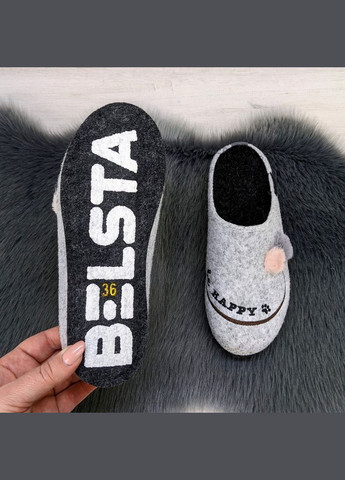 Серые тапочки женские комнатные фетровые для ламината Белста