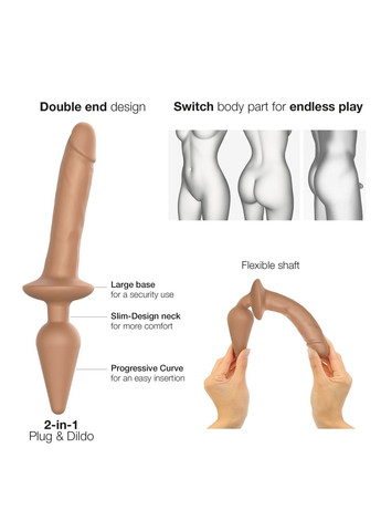 Анальная пробка с дилдо SWITCH PLUG-IN REALISTIC DILDO Caramel S Strap-On-Me (317256811)