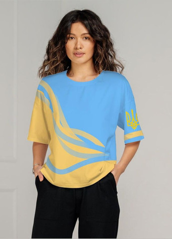 Женская футболка с принтом Украина. Яскраво - (323652197)