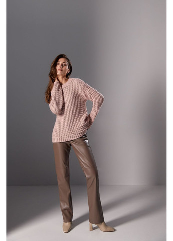 Пудровий светр з натуральної вовни 2757 Triko Bakh