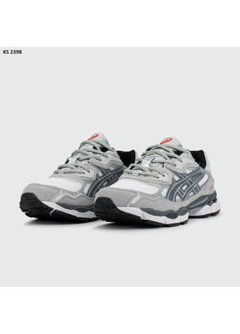 КРОССОВКИ ЖЕНСКИЕ ASICS GEL-NYC GREY WHITE АСИКС ГЕЛЬ НЮК No Brand серые демисезоны (367169869)