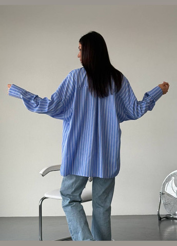 Голубой рубашка в полоску No Brand