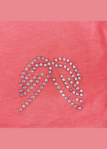 Коралловая демисезонная футболка арт. 151-0062/9, коралл/крылышки, 80 см, 12 мес. Bubble Kids