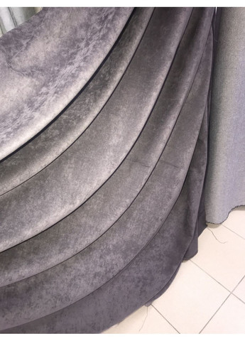 Комплект Штор Микровелюр Асфальт 2 шт150х250 No Brand (353829783)