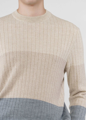 Бежевый зимний джемпер мужской бежевый Arber Crew-neck J N-AVT-74