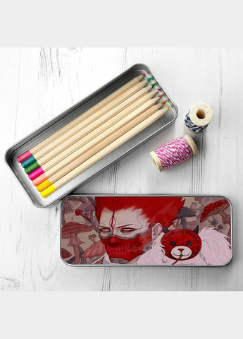 Органайзер для канцелярського приладдя металевий, кейс для дрібниць Аніме Дорохедоро #005 7*18 см Silver No Brand (309159167)