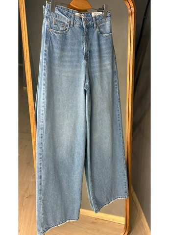 Джинси жіночі 1537-420 Palazzo Wide leg широкі палаццо висока талія блакитні TWIN - (317626502)