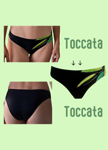 Черный купальник бандо naomi (bsmg\030) черно-зеленый Toccata