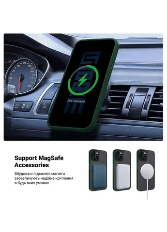Чехол Uniq Magsafe для Apple iPhone 15 Dark Green (ARM75320) ArmorStandart (323110589)