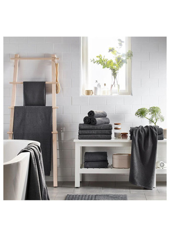 IKEA рушник ікеа vagsjon 30х30 см темносірий (40353622) темно-сірий виробництво -