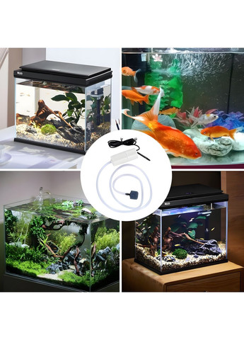 Мініатюрний кисневий USB компресор для акваріума білий No Brand (369623691)