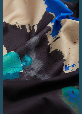 Синее кэжуал платье H&M с абстрактным узором