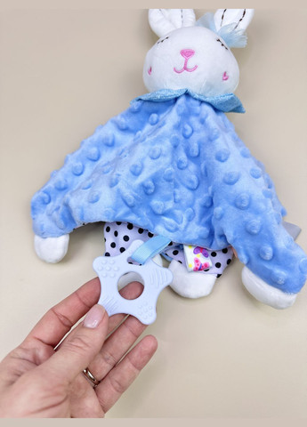 Іграшка-комфортер з прорізувачем Зайчик блакитний Mommy Bag (285720547)