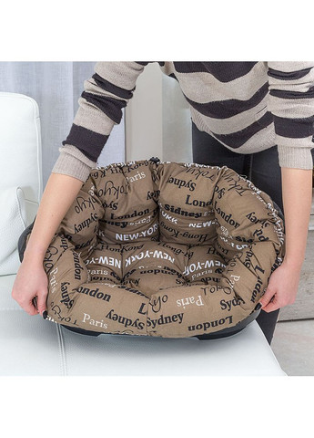Лежак для котів та собак пластиковий зі знімною коричневою подушкою SOFA 6 Ferplast (353688059)