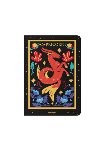 Блокнот в точку «Знак зодиака — Козерог» черный 210х148мм 144 страниц Orner (335820921)