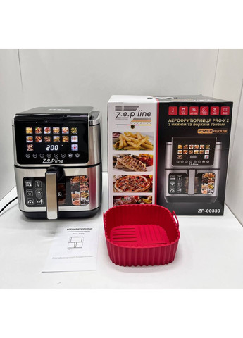 Аерогриль мультипіч на два тени з силіконовою формою ZP-00339 13 л 4200 Вт Zepline (369014402)