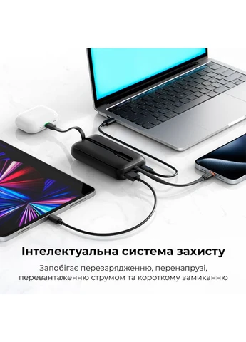 Повербанк K1 10000 мАг 35 Вт PD/QC чорний Veger (401877725)