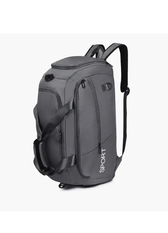 Спортивная сумка рюкзак для тренажерного зала бассейна с петлей для ручки чемодана 55х22х30.5 см (477575-Prob) Серая Unbranded (298246149)