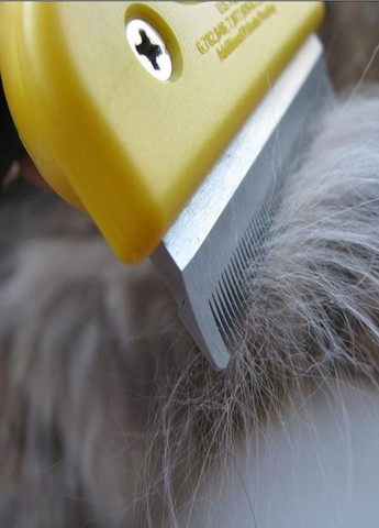 Фурминатор для вычесывания подшерстка животных Pet Knot Comb сокращает линьку Желтый (8901U) Good Idea (290049449)