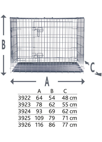 Клітина металева для собак 78 х 62 х 55 см Сіра (4011905039237) Trixie (279569512)