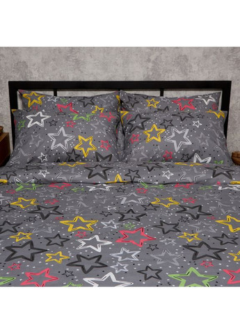 Комплект постільної білизни Бязь Gold Люкс Сімейні 160х220х2 наволочки 2х50х70 (MS-820009026) Moon&Star Cosmic Party (356113777)