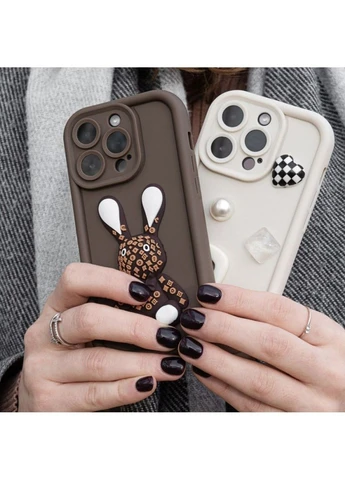 Чехол Pretty Things Case для iPhone 15 Pro Brown/Rabbit PRC (382770151)