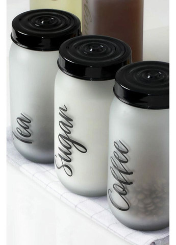 Банка для хранения Ice Tea-Coffee-Sugar-Black Mих 172541-020 1000 мл Herevin (327608610)