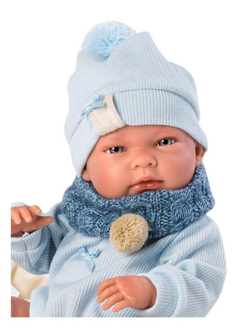 Велика Вінілова Лялька Немовля Новонароджений Хлопчик Пупс 40 см для рольових ігор реалістична іграшка Llorens (370603481)