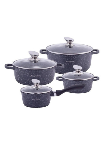 Набір кухонного диво-посуду з гранітним покриттям для всіх типів плит Excellent 9 предметів Kamille (303211704)