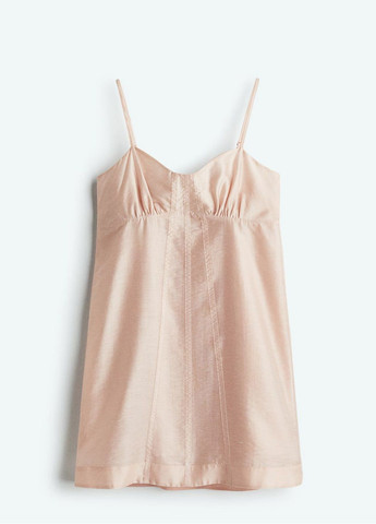 Светло-розовое праздничный платье H&M однотонное