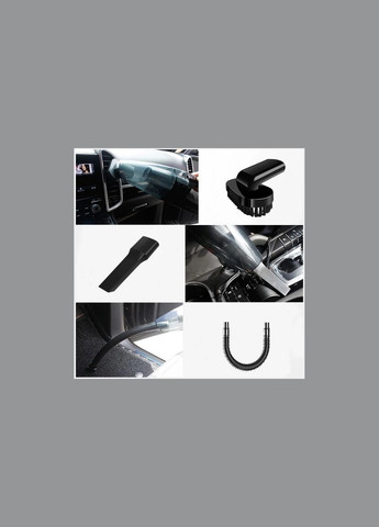 Ручний універсальний автомобільний пилосос B3 з барометром компресора, 120W, Чорний (GK516P) Grikey (302392426)