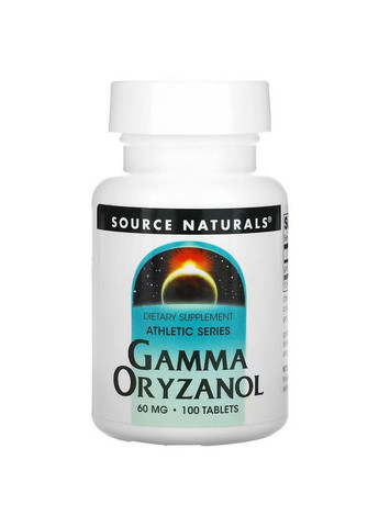 Натуральна добавка Gamma Oryzanol 60 mg, 100 таблеток Source Naturals (293483379)