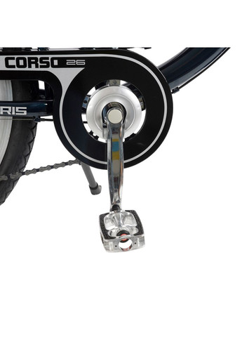 Велосипед міський 26" Polaris PS-128, сталева рама 16.5", Shimano 7 швидкостей. Dark blue (168068) Corso (340910596)