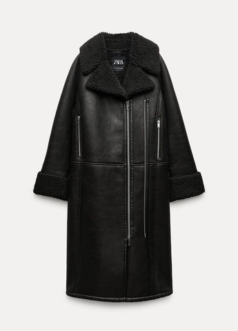 Чорне зимнє Пальто Zara